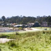 18th Hole Pebble Beach- The Executive Club in the distance