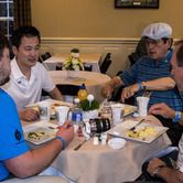 Guests Enjoying Breakfast at the Executive Club before heading to the Masters