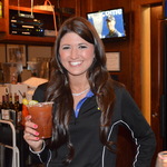 Jessica with a bloody mary to start the day